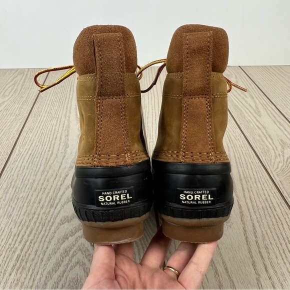 Sorel Youth Cheyanne ii Lace Leather Boots Youth Size 2 Elk (tan) Black $90 - Picture 7 of 9
